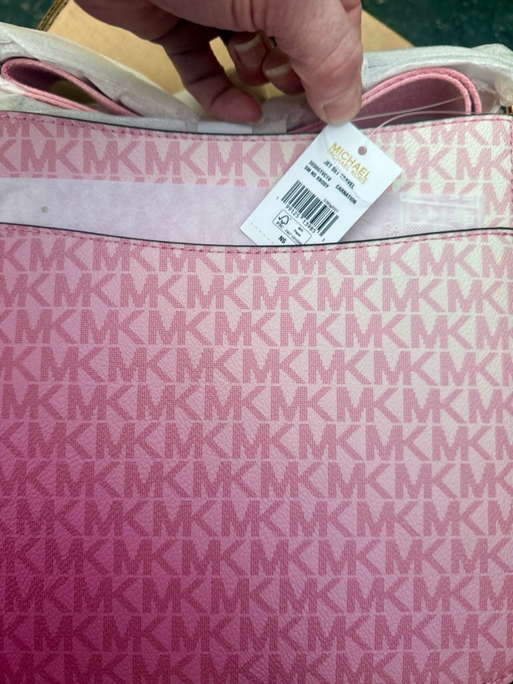 Michael Kors Pink Ombre Signature Tote, Crossbody & Wallet Set - Picture 5 of 13